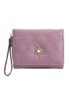 Buy Women's Wallet Short Card Holder New Tri-fold Bag Large Capacity Multi-card High-grade Wallet in Saudi Arabia