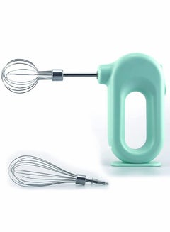 Buy Electric Mixer,Compact Cordless Electric Egg Beater USB Rechargable Egg Beater with 2 Detachable Stir Whisks 4 Speed Modes in Saudi Arabia