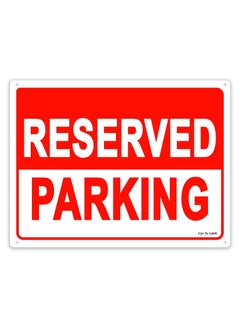 اشتري Reserved Parking Sign 20x15cm, UV Protected Weather Resistant Reflective Plastic Sign (1pc, Red/White) في الامارات