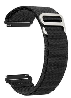 اشتري Alpine Loop 22mm Compatible With Xiaomi Watch S1/S1 Active/Mi Watch, Durable Sport Nylon Strap With Titanium G Hook  Black في مصر