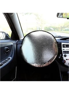 Buy Car Steering Wheel Sun Shade Cover, Thickened Aluminum Foil Full Coverage Steering Wheel Cover, Sun Block Anti-Heat Steering Wheel Protector for Car Truck SUV Vang Wheel Covers in Saudi Arabia