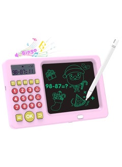 اشتري Electronic Math Game with LCD Writing Tablet for Age 6+ Kids , Addition, Subtraction, Multiplication&Division Math Games Gift for Boys & Girls Ages 6+（Pink） Brand: Pussan في الامارات