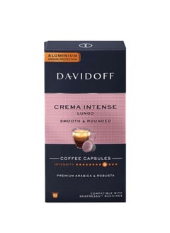 Buy Davidoff Crema Intense Lungo Intensity 9 Coffee Capsules 55g in UAE