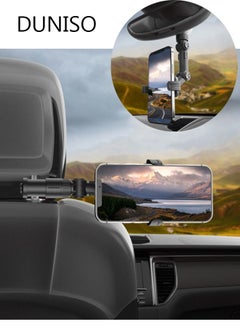 Buy Rearview Mirror Phone Holder for Car-360° Rotatable and Retractable Car Phone Holder with Adjustable Length Upgraded Multifunctional Rearview Mirror Phone Holder for All Mobile Phones and All Car in Saudi Arabia