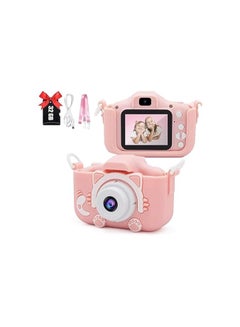 Buy Kids Toy Digital Camera, 1080P Dual Camera 2.0 Inches Screen 20MP HD Video Camcorder with 32 GB Memory Card and Card Reader ,Gifts for Child Boys Girls, Best Birthday Gift Games Toy (Pink) in UAE