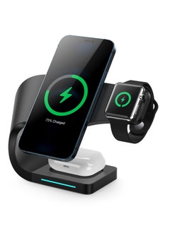Buy Multifunctional wireless charging stand, 3 in 1 Wireless Charging Station Qi-Certified Fast Charger Dock For IPhone 14/13/12/11/Pro/XS/XR,Wireless Charger Stand for Apple Watch Series,AirPods 3/2/Pro in Saudi Arabia