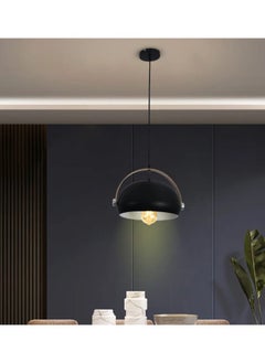 Buy Vintage Pendant Light 1032 Black Aluminium Hanging Lamp With E27 Lamp Base for Kitchen & Dining Room in Saudi Arabia