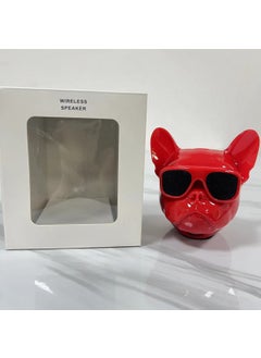 اشتري Trendy Bulldog Bluetooth Speaker TWS Portable Decor medium bright red في الامارات