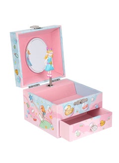 اشتري Musical Jewellery Box, Jewerly Storage Box with Pullout Drawer, Musical Jewelry Box with Handle and Ballerina, Swan Lake tune, Suitable for Birthday, Bedroom Decor في الامارات