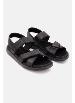 اشتري Men Velcro Closure Sandals, Black في السعودية