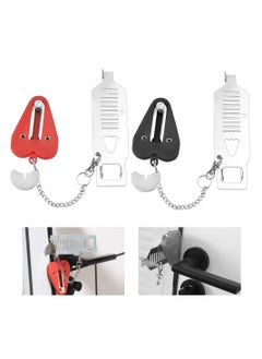 اشتري 2PCS Portable Door Lock Safety Door Lock Travel Add Extra Locks for Additional Safety and Privacy, Anti-Theft Safety and Privacy Lock for Home Apartment School في السعودية