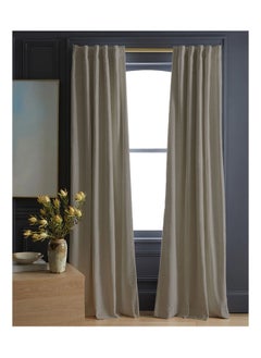 Buy Soild Curtains House Velvet Selva Curtain 1Piece-Beige-140x280 cm in Egypt