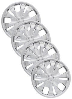 Buy Pack of 4 EM-3094 Taiwan Wheel Cover | 14" Inch | Silver Universal Nested Style in UAE