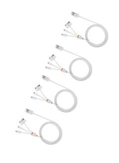 اشتري Fast 3 In 1 Sort Charging Data Cable 1m-(4Pieces) في السعودية