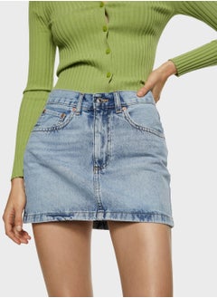 Buy Pocket Detail Denim Skirt in UAE