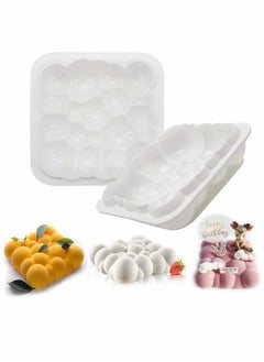 اشتري 3D Cute Clouds Cake Mold Trays, Square Bubble Silicone Baking Mould For Mousse, Chocolate Brownie, Jelly, Ice, Cream, Chiffon, Cheesecake, Fondant, Cupcake, Soap and Candle(3D Clouds) في السعودية