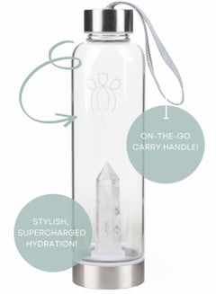 Buy Clear Quartz Interchangeable Crystal Water Bottle, 500ml in Saudi Arabia