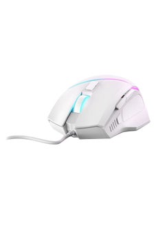 Buy Gaming Mouse ESG M2 Flash (6400 dpi mouse, USB, RGB LED lights, 8 customizable buttons) White in Saudi Arabia