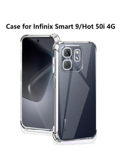 Buy For Infinix Smart 9 4G/Hot50i 4G,TPU Shockproof Protective Case Cover Clear in Saudi Arabia