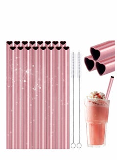 Buy Eco-Friendly Reusable Stainless Steel Straws - Durable Metal Drinking Straws for Smoothies, Cocktails, and Daily Use in Saudi Arabia