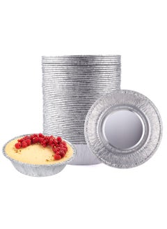 Buy Convenient 6 Inch Aluminum Foil Mini Pie Pans (50 Pack) - Disposable Small Tins for Bakeries, Cafes, Restaurants - Ideal for Pie, Tarts, Quiche Baking - Durable and Practical in UAE