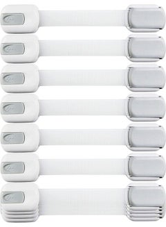 Buy Child Safety Strap Locks (10 Pack) Baby Locks for Cabinets and Drawers, Toilet, Fridge & More. 3m Adhesive Pads. Easy Installation, No Drilling Required, White/Gray in Saudi Arabia