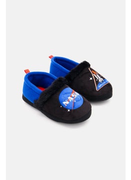 اشتري Kids Boy Slip On Shoes, Black/Blue في الامارات