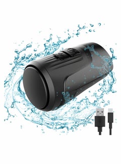 Buy Electric Loud Bike Bell with Anti Theft Alarm, Horn 125dB 4 Sound Modes for Adults, Rechargeable Bicycle Waterproof Cycling （Black） in UAE