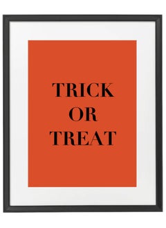 Buy Halloween Trick or Treat Framed Poster 50x40cm - Spooky Halloween Wall Art Decor for Kids' Rooms, Home, Nursery, or Party -  Halloween Decoration Gift in UAE