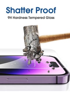 Buy Screen Protector Front and Back Anti-Scratch Clear Tempered Glass For iPhone 14 Pro Max in Saudi Arabia