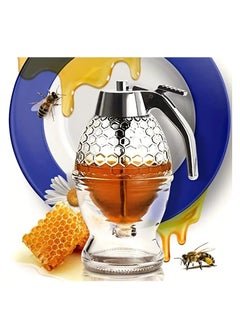 Buy 1pc Honey Dispenser No Drip Maple Syrup Dispenser Pretty Honey Comb Shape Honey Jar Honey Jar With Stand Large Bee Decor Weird Gadget Unusual Items Table Decoration Party Supplies Kitchen Supplies in Saudi Arabia