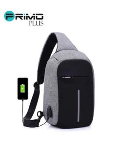 Buy High quality antitheft mens chest bag USB cross body bag in Saudi Arabia