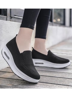 Buy Fashion Ladies Slip On Thick Sole Air Cushion Shoes Rocking Shoes Dance Shoes Soft Sole Comfortable Women's Shoes in UAE