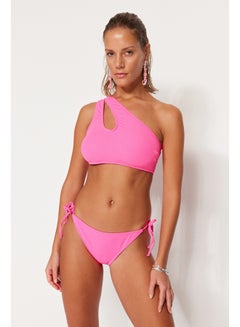 Buy Pink Tie Towel Normal Leg Bikini Bottom TBESS23BA00280 in Egypt