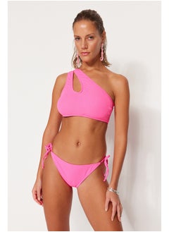 Buy Pink Tie Towel Normal Leg Bikini Bottom TBESS23BA00280 in Egypt