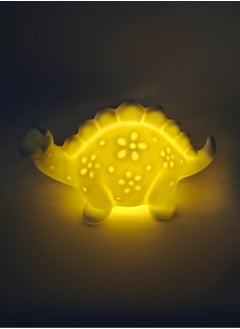 اشتري Handcrafted Ceramic Small Dinosaur Night Light - Place on Children's Bedside, Accompanying Sweet Sleep في السعودية