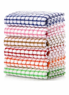 اشتري Kitchen Dish Towels, 16 Inch x 25 Bulk Cotton 6 Pack Cloths for Rags Drying Dishes Clothes and Towels في السعودية