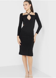 اشتري Cutout Detail Bodycon Dress في السعودية