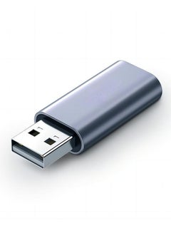 Buy External Audio Adapter 2-in-1 USB to 3.5mm Jack Audio Adapter Silver in Saudi Arabia