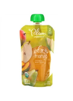 اشتري Plum Organics, Organic Baby Food, Stage 2, Pear & Mango, 4 oz (113 g) في الامارات