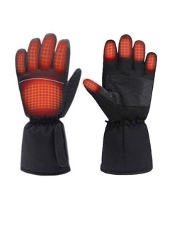 Buy Heated Gloves, Battery Powered Electric Heat Gloves for Women and Men, Waterproof Winter Thermal Gloves, Warm Touchscreen Gloves for Outdoor Sports Cycling Riding Skiing Skating Hiking Hunting in UAE