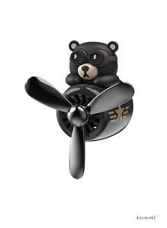 Buy Black Bear Pilot Car Air Freshener Perfume Fragrance Car Accessories Interior Decoration Rotating Propeller Magnetic Design in Saudi Arabia