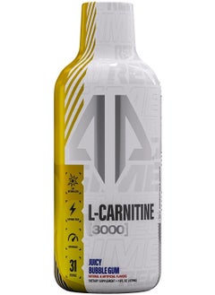 Buy L-Carnitine Liquid Fat Metabolizer 3000 Juicy Bubble Gum 31 Servings 473ml in UAE