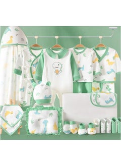 اشتري 23 Pieces Baby Gift Box Set, Newborn Green Clothing And Supplies, Complete Set Of Newborn Clothing في الامارات