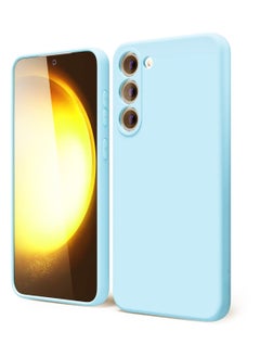 Buy ELMO3EZZ for Samsung Galaxy S23 Case-Slim Fit Silky Liquid Silicone Cover-Scratch Proof Microfiber Lining Women and Girls-Protective Phone Case 6.1"- Light Blue in Egypt