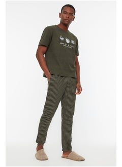 Buy Khaki Printed Pajamas Set THMAW21PT0833 in Egypt