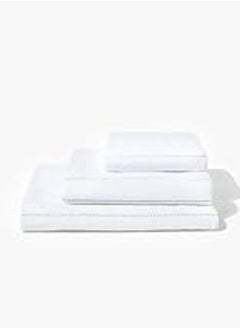 اشتري Matalan 100 Percent Cotton Stitch Towels, 180 cm x 100 cm Size, White - 2890828 في مصر