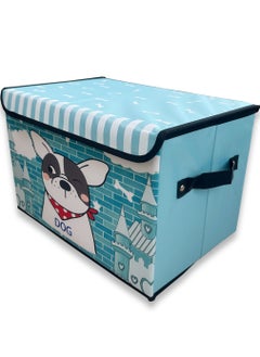 Buy Foldable Large Kids Toy Chest with Flip-Top Lid, Collapsible Fabric Animal Toy Storage Organizer/Bin/Box/Basket/Trunk with Lid for Toddler with Lid Children and Baby Nursery in UAE