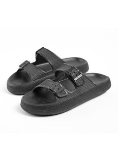 اشتري Porto Black double buckle sandal في مصر