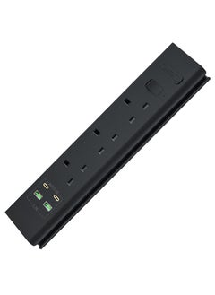 Buy British Standard Socket 3.7a4usb Power Strip Type-C Fast Charging Power Strip Black in Saudi Arabia